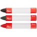 Карандаши разметочные восковые, набор 3 шт. ( черный / зеленый / красный ), 95 мм