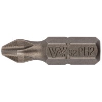 Биты WP, сталь S2, с насечкой, Профи, 25 мм PH2, 20 шт.