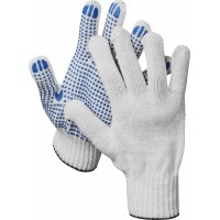 DEXX с ПВХ покрытием (точка), 10 пар, х/б 7 класс, перчатки рабочие (11400-H10)