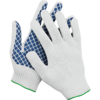 DEXX перчатки рабочие х/б, с ПВХ покрытием (облив ладони) 114001_z01