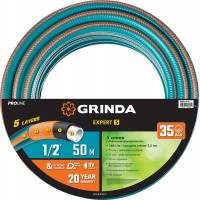 GRINDA 1/2", 50 м, 35 атм., пятислойный, армированный, шланг поливочный PROLine PREMIUM 429007-1/2-50