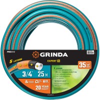 GRINDA 3/4", 25 м, 35 атм., пятислойный, армированный, шланг поливочный PREMIUM 429007-3/4-25 PRO Line