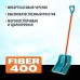 GRINDA 400 мм, с алюминиевой планкой, снеговая пластиковая лопата, FIBER-400 ProLine 39941