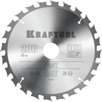 KRAFTOOL Fast, 200 х 32 мм, 24Т, пильный диск по дереву (36950-200-32)