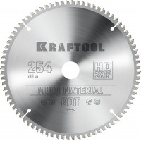 KRAFTOOL Multi Material, 254 х 30 мм, 80Т, пильный диск по алюминию (36953-254-30)