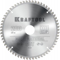 KRAFTOOL Multi Material, 200 х 32 мм, 60Т, пильный диск по алюминию (36953-200-32)