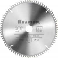 KRAFTOOL Multi Material, 300 х 30 мм, 80Т, пильный диск по алюминию (36953-300-30)