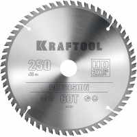 KRAFTOOL Precision, 250 х 30 мм, 60Т, пильный диск по дереву (36952-250-30)