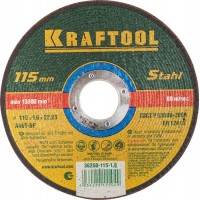 KRAFTOOL 115x1.6x22.23 мм, круг отрезной по металлу для УШМ 36250-115-1.6