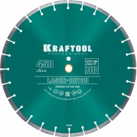 KRAFTOOL Ø 450Х25.4 мм, алмазный, сегментный, по бетону и камню, диск отрезной LASER-BETON 36686-450