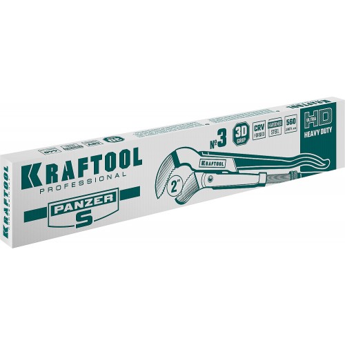 KRAFTOOL №3, изогнутые губки, ключ трубный PANZER-S 2733-20_z02