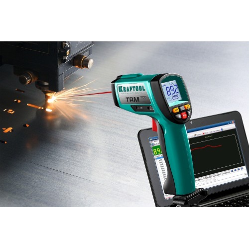 KRAFTOOL -30°С +1650°С, пирометр инфракрасный TRM-1700 45701-1650