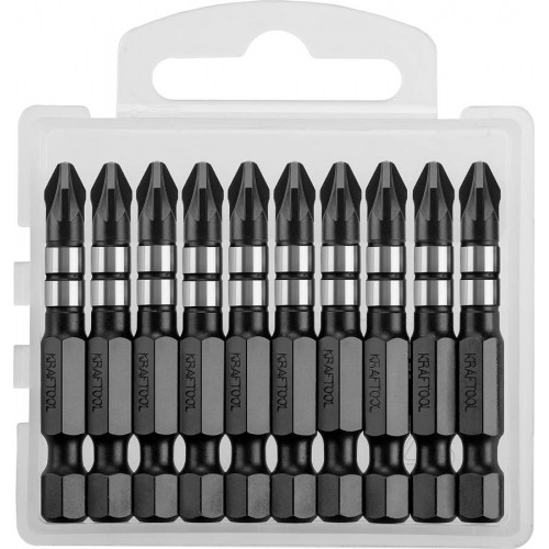 KRAFTOOL 50 мм, 10  шт., PZ2, профессиональные ударные биты Impact Pro 26193-2-50-S10