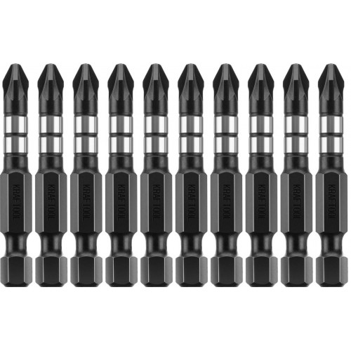 KRAFTOOL 50 мм, 10  шт., PZ2, профессиональные ударные биты Impact Pro 26193-2-50-S10