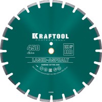 KRAFTOOL Ø 450Х25.4 мм, алмазный, сегментный, по асфальту, диск отрезной LASER-ASPHALT 36687-450