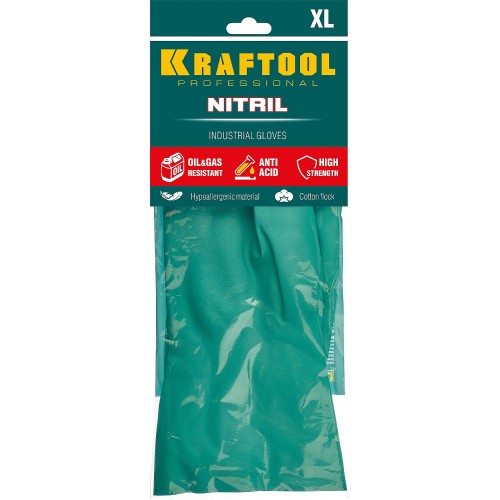 KRAFTOOL XL, повышенной прочности с х/б напылением, гипоаллергенные нитриловые индустриальные перчатки маслобензостойкие NITRIL 11280-XL_z01
