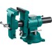 KRAFTOOL 150 мм, тиски слесарные с поворотом в двух плоскостях на 360° 32704-150
