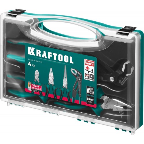 KRAFTOOL 4 шт, набор губцевого инструмента 22012