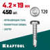 KRAFTOOL 19 х 4.2 мм, 450 шт., нержавеющие саморезы DS-P с полукруглой головкой 300931-42-019