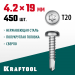 KRAFTOOL 19 х 4.2 мм, 450 шт., нержавеющие саморезы НС-ПК с полукруглой головкой 300931-42-019