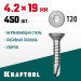 KRAFTOOL 19 х 4.2 мм, 450 шт., нержавеющие саморезы НС-П с потайной головкой 300932-42-019
