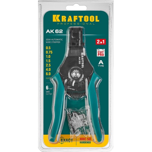 KRAFTOOL 0.5-6 мм², стриппер полуавтоматический АК-62 22681