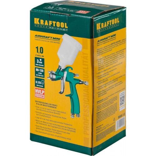 KRAFTOOL сопло 1,0 мм, краскопульт пневматический c верхним бачком AirKraft Mini 06565-1.0 Professional