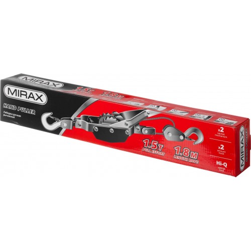 MIRAX 1,5 т, 1,8 м, лебедка ручная рычажная 43130-1.5