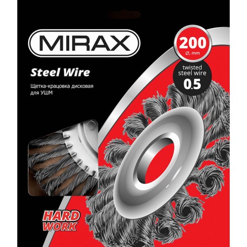 MIRAX Ø 200 мм, щетка-крацовка дисковая для УШМ 35140-200