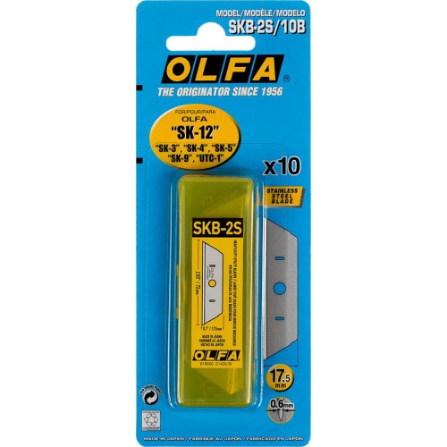 OLFA 10 шт., 17.5 мм, лезвие трапециевидное для SK-12 OL-SKB-2S/10B