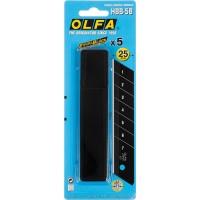 OLFA 25 мм, 5 шт., лезвия сегментированные EXCEL BLACK OL-HBB-5B