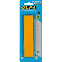 OLFA 25 мм, 5 шт., лезвия сегментированные OL-HB-5B