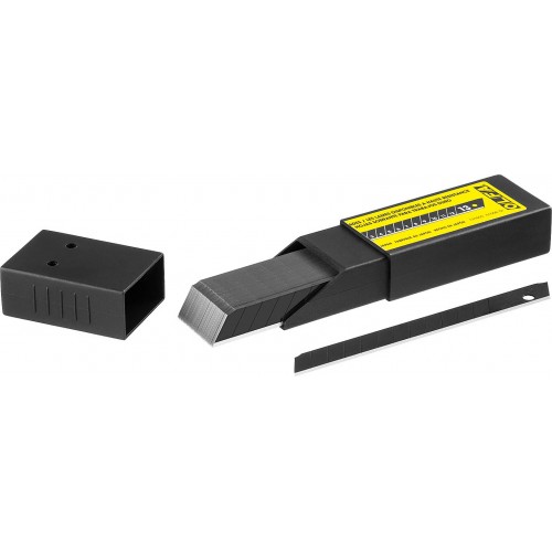 OLFA 50 шт., 9х80х0.38 мм, лезвия сегментированные EXCEL BLACK OL-ABB-50B