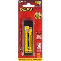 OLFA 9 х 80 х 0.38 мм, лезвия сегментированные BLACK MAX OL-ABB-50B