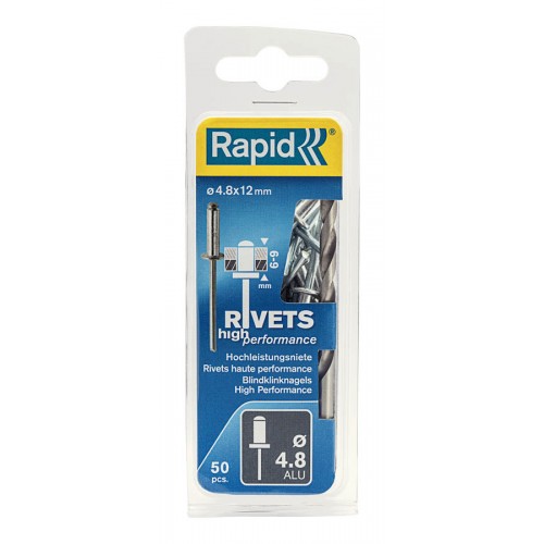 RAPID 4.8 x 12 мм, 50 шт., заклепки из алюминия 5000388