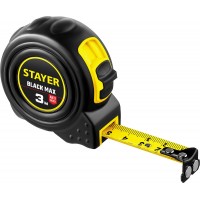 STAYER BlackMax 3м х 16мм, Рулетка с двумя фиксаторами (3410-03)