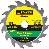 STAYER Ø 150 x 20 мм, 16T, диск пильный по дереву 3680-150-20-16