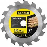 STAYER Ø 230 x 30 мм, 16T, пильный диск по дереву с гвоздями 3683-230-30-16