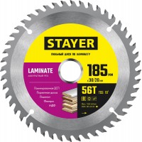 STAYER 185 x 30/20 мм, 56T, диск пильный по ламинату Laminate 3684-185-30-56_z01