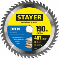 STAYER 190 x 20/16 мм, 48Т, диск пильный по дереву EXPERT 3682-190-20-48_z01