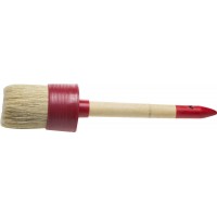 STAYER 70 мм, щетина натуральная, деревянная ручка, кисть малярная круглая 0141-70