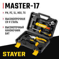 STAYER 17 шт, универсальный набор инструмента для дома Master-17 2205-H17