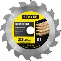 STAYER Ø 235 x 30 мм, 16T, пильный диск по дереву с гвоздями 3683-235-30-16