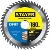 STAYER 180 x 20/16 мм, 40T, диск пильный по дереву EXPERT 3682-180-20-40_z01