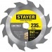 STAYER  235 x 30/20 мм, 24Т, диск пильный по дереву с гвоздями Construct 3683-235-30-24_z01