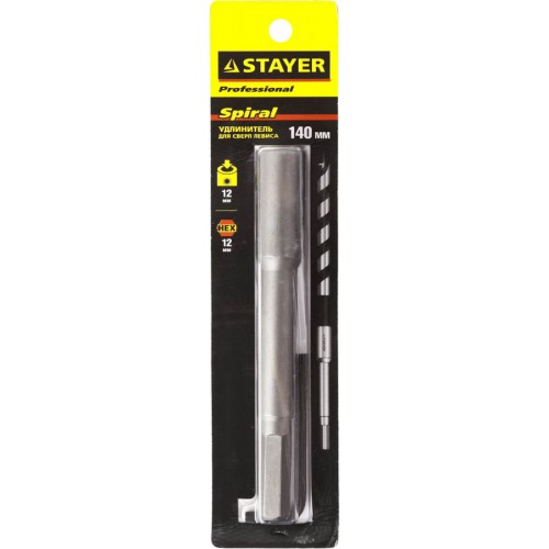 STAYER 140 мм, HEX 12.5 мм, удлинитель для сверл Левиса 2952-12-140