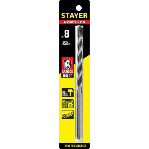 STAYER 8 x 150 мм, сверло по бетону HERCULES 2915-150-08_z01 PROFESSIONAL
