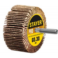 STAYER P80, 60х30 мм, круг шлифовальный лепестковый на шпильке 36608-080