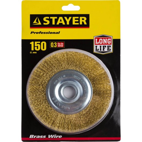 STAYER Ø 150 мм, щетка дисковая для УШМ 35122-150