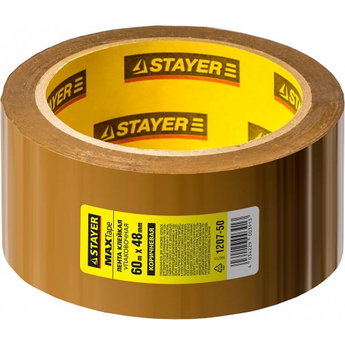 STAYER 48 мм х 60 м, 45 мкм, упаковочная клейкая лента (скотч) 1207-50